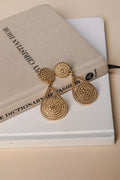 Textured Gold Drop Earrings