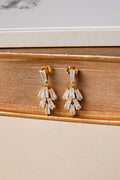 Gold Cascade Baguette Crystal Drop Earrings