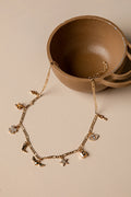 Gold Charm Statement Necklace