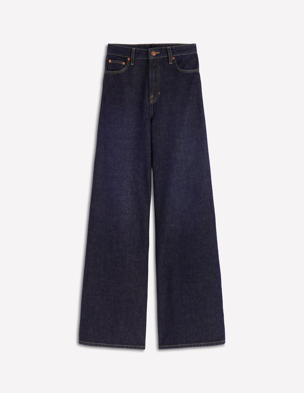 Relaxed Wide Leg  Jeans-Indigo