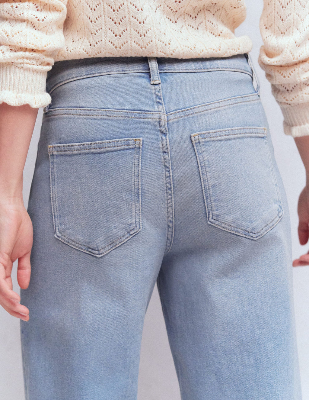 High Rise Wide Leg Jeans-Light Vintage