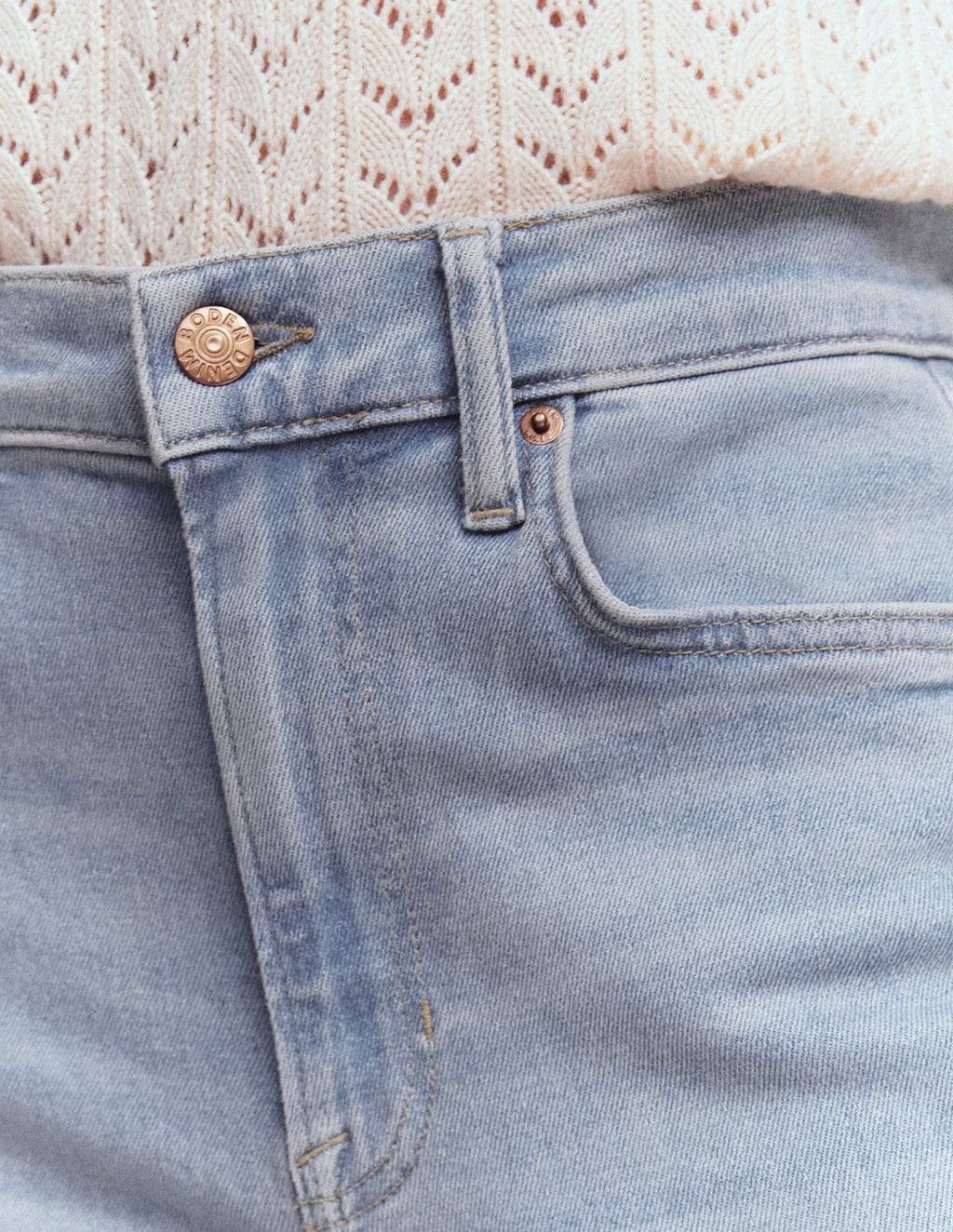 High Rise Wide Leg Jeans-Light Vintage