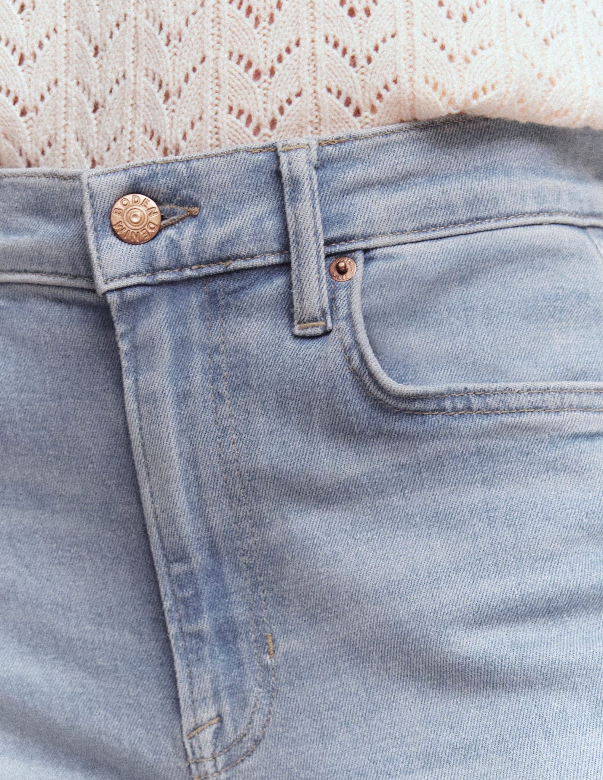 High Rise Wide Leg Jeans-Light Vintage
