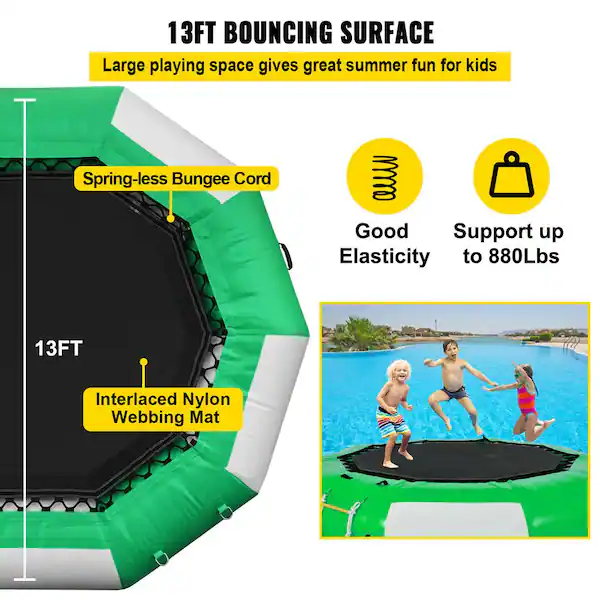 🔥🔥Inflatable Water Trampoline with Ladder