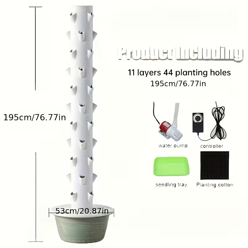 Vertical Hydroponic Grow Tower Aeroponic Tower for Fruits and Vegetables