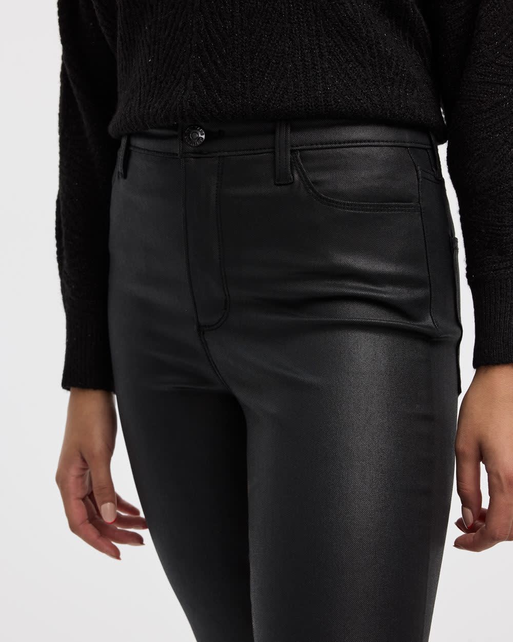 Skinny-Leg High-Rise Coated Jeans - The Signature (R)