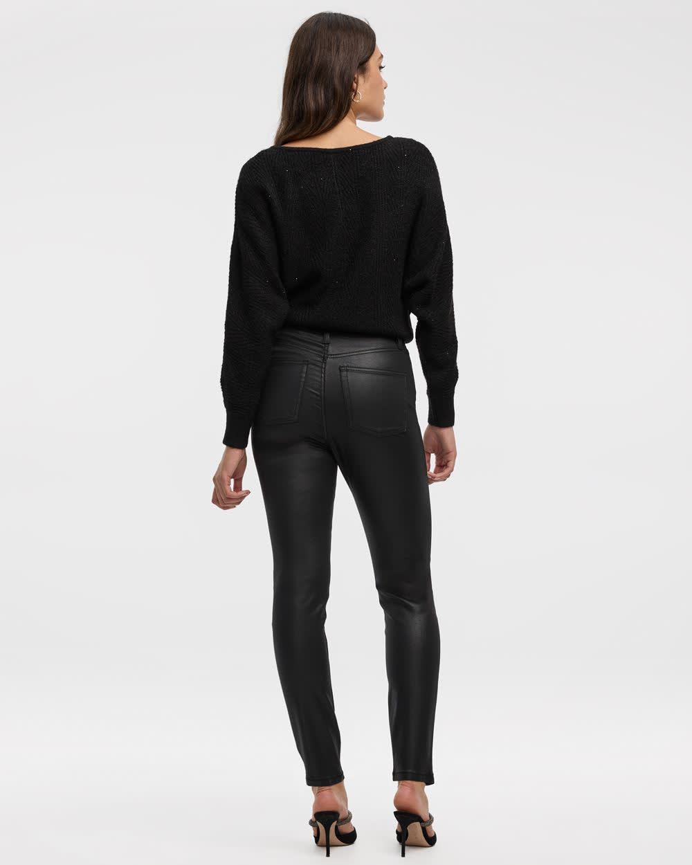 Skinny-Leg High-Rise Coated Jeans - The Signature (R)