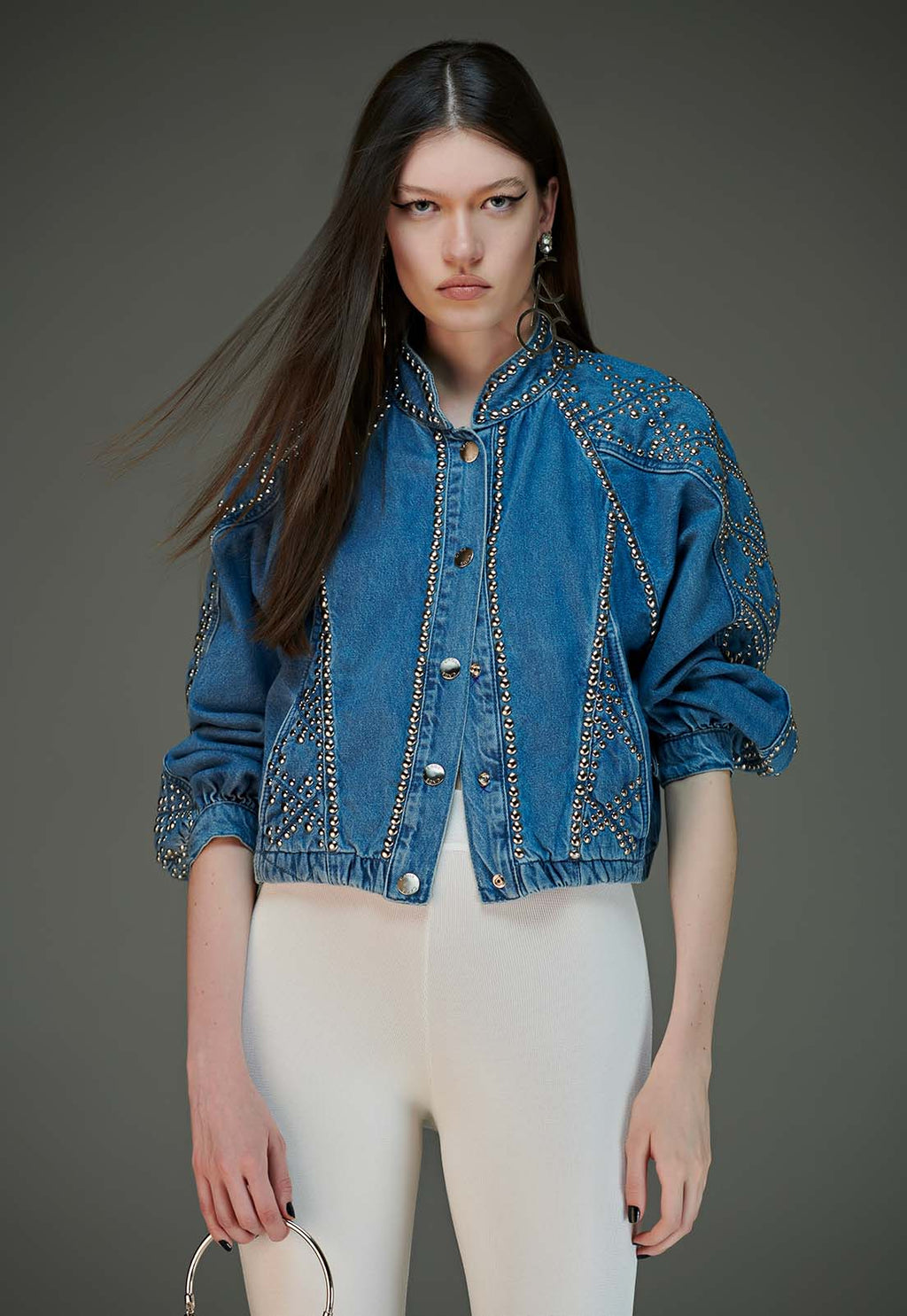 Chaos Denim Bomber Jacket