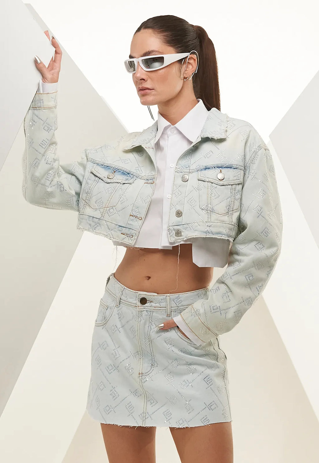 Monogram Transfer Denim Jacket