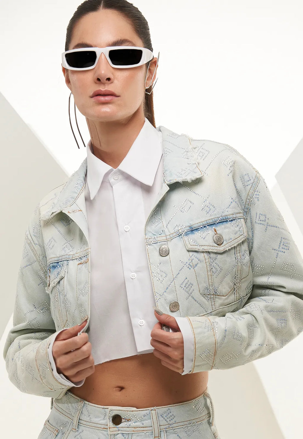 Monogram Transfer Denim Jacket