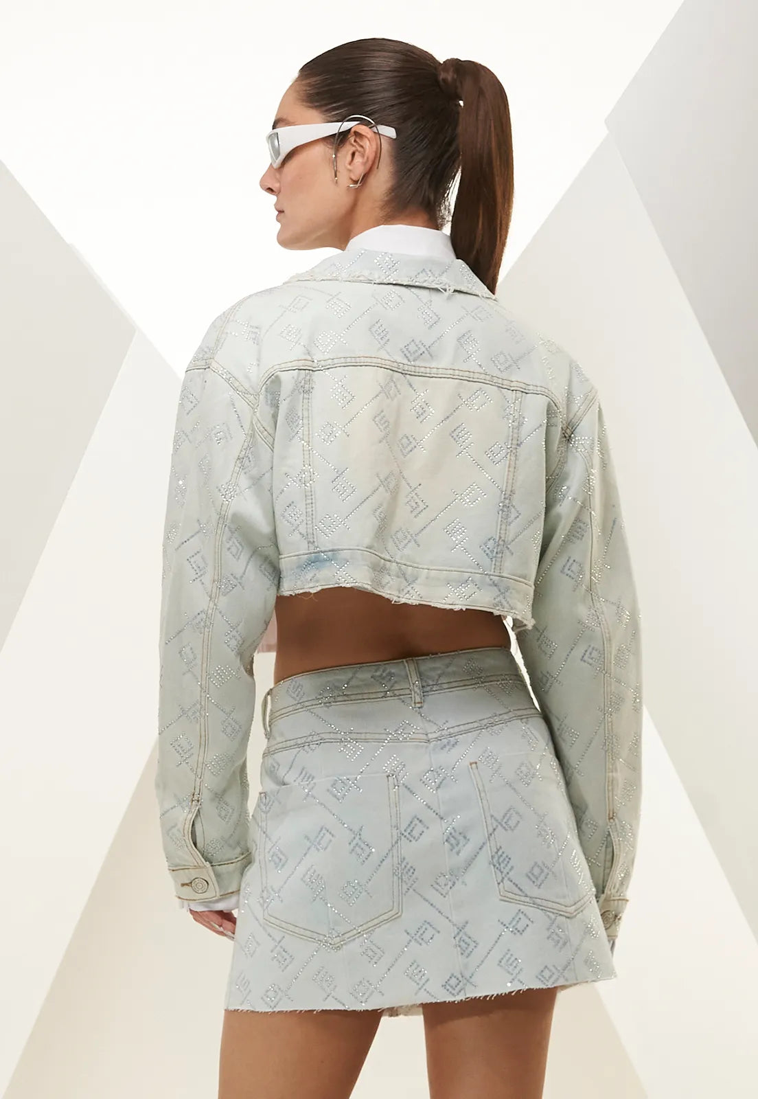 Monogram Transfer Denim Jacket