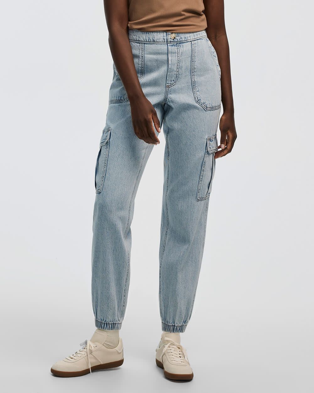 Denim Jogger with Cargo Pockets - Petite