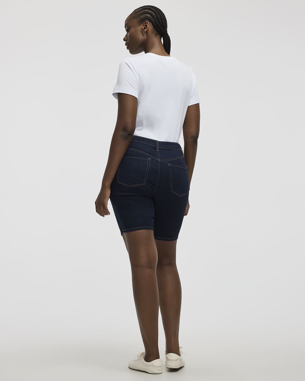 Mid-Rise Denim Bermuda