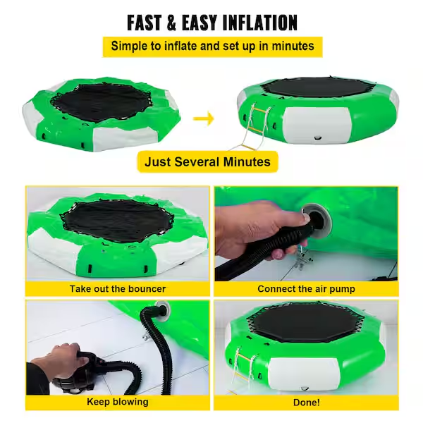 🔥🔥Inflatable Water Trampoline with Ladder