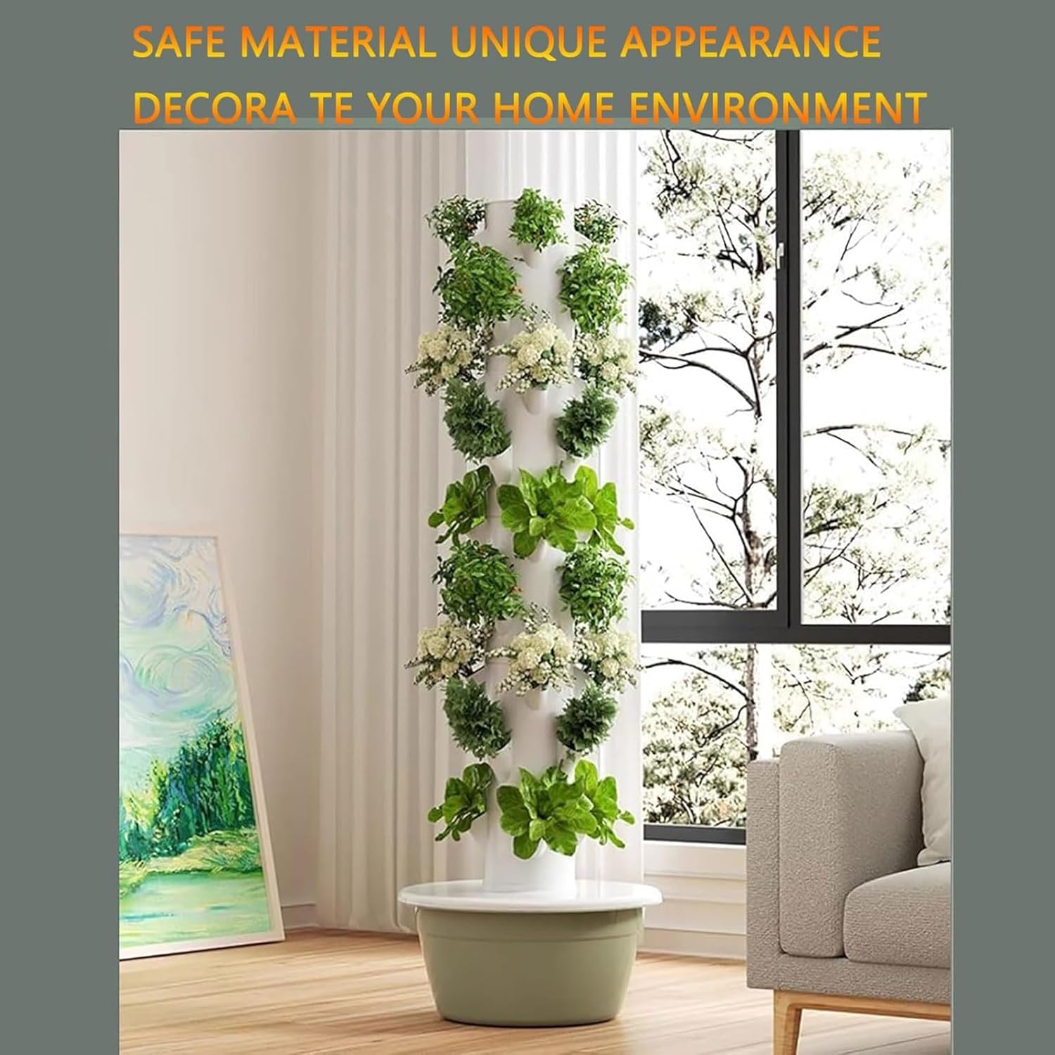 Vertical Hydroponic Grow Tower Aeroponic Tower for Fruits and Vegetables