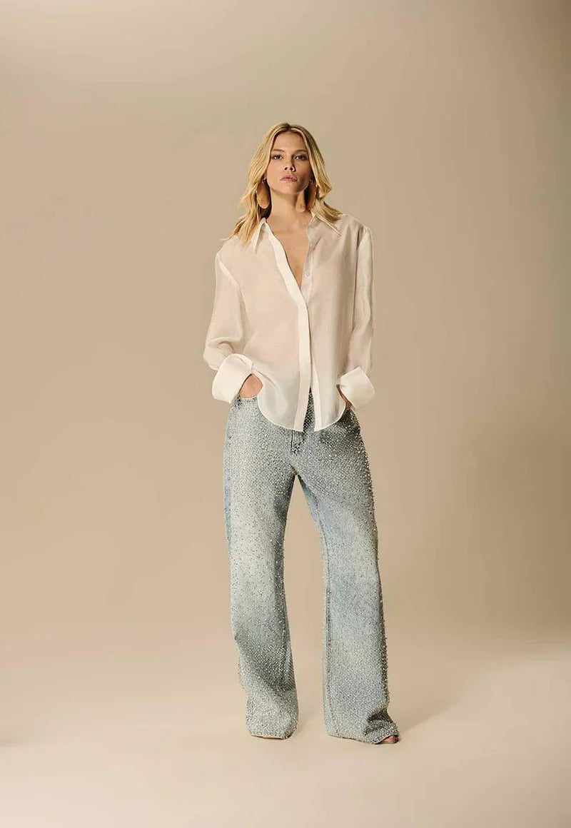 Embroidered Transfer Jeans