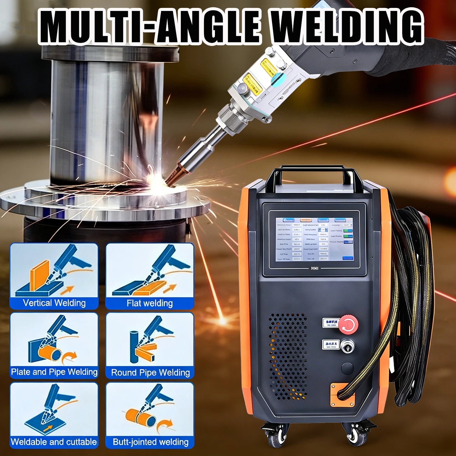 4 IN 1 1000W 1500W Laser Welding Cleaning Cutter Machine Air