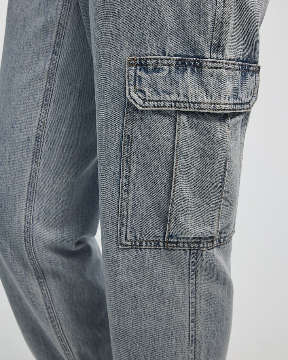 Denim Jogger with Cargo Pockets - Petite