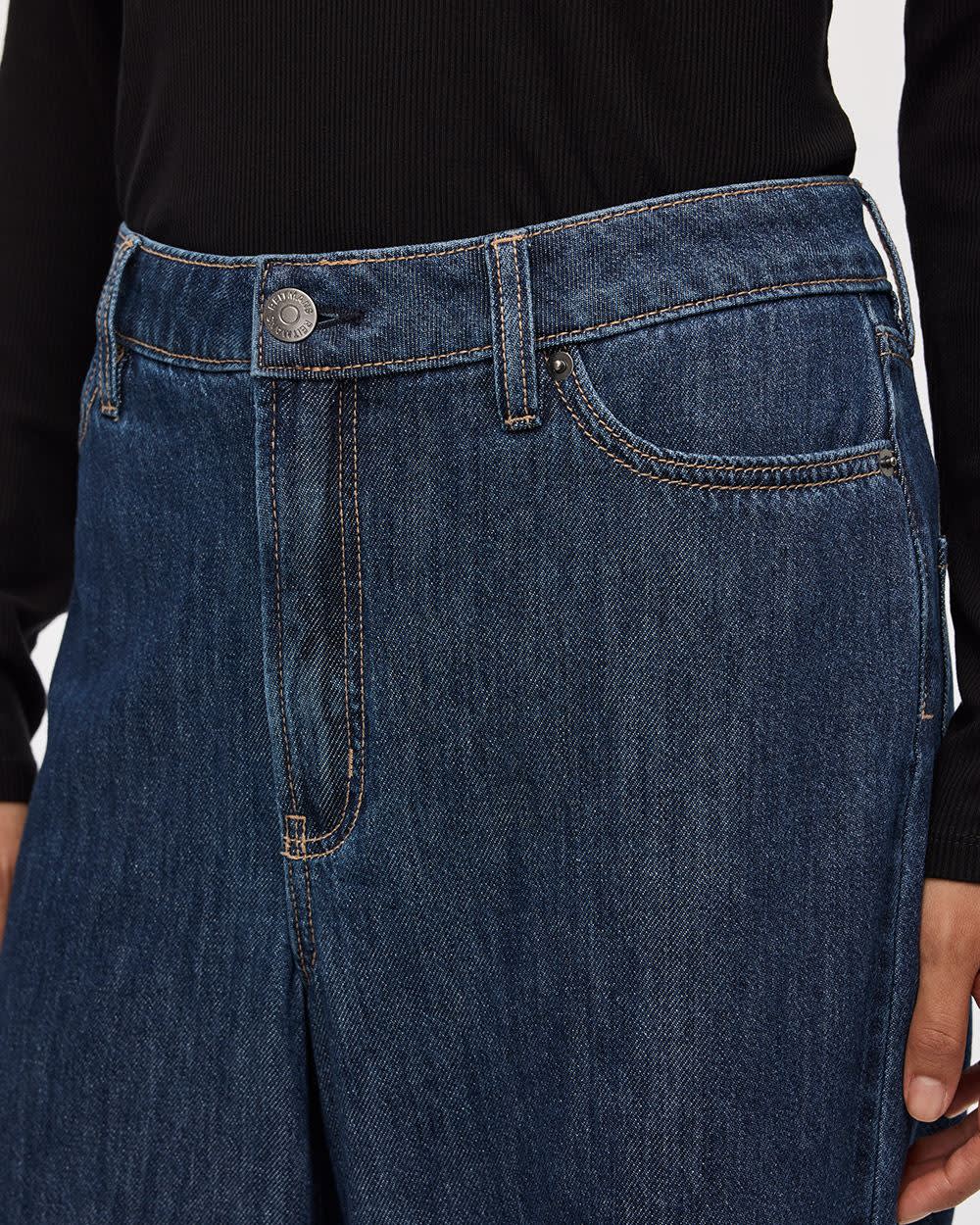 Wide-Leg High-Rise Jean