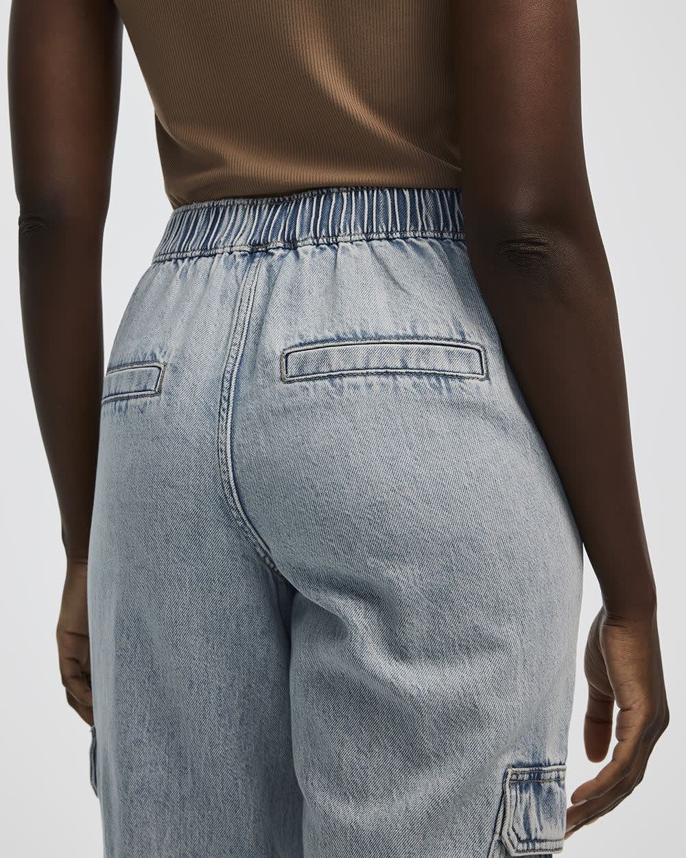 Denim Jogger with Cargo Pockets - Petite