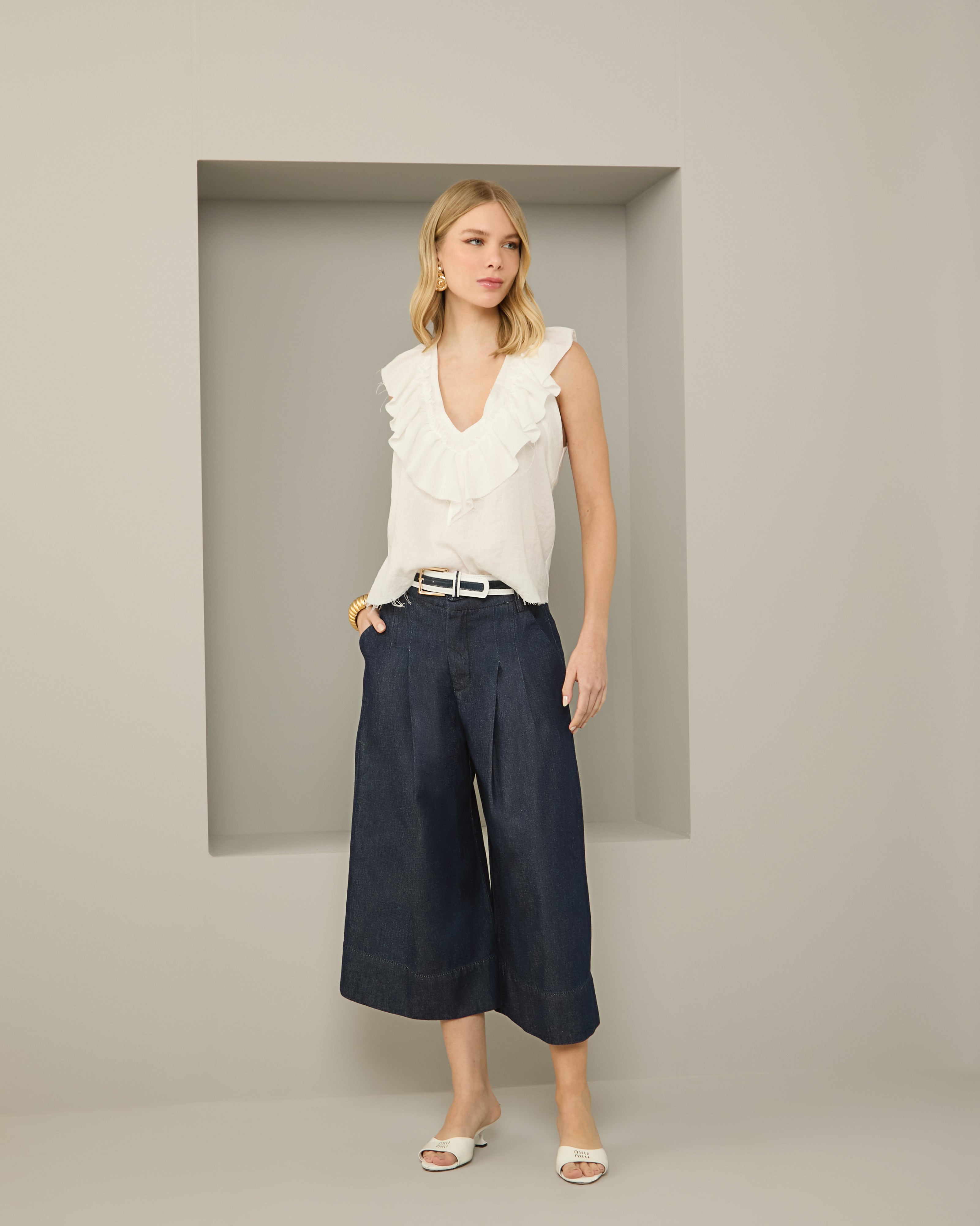 Denim Bermuda Shorts