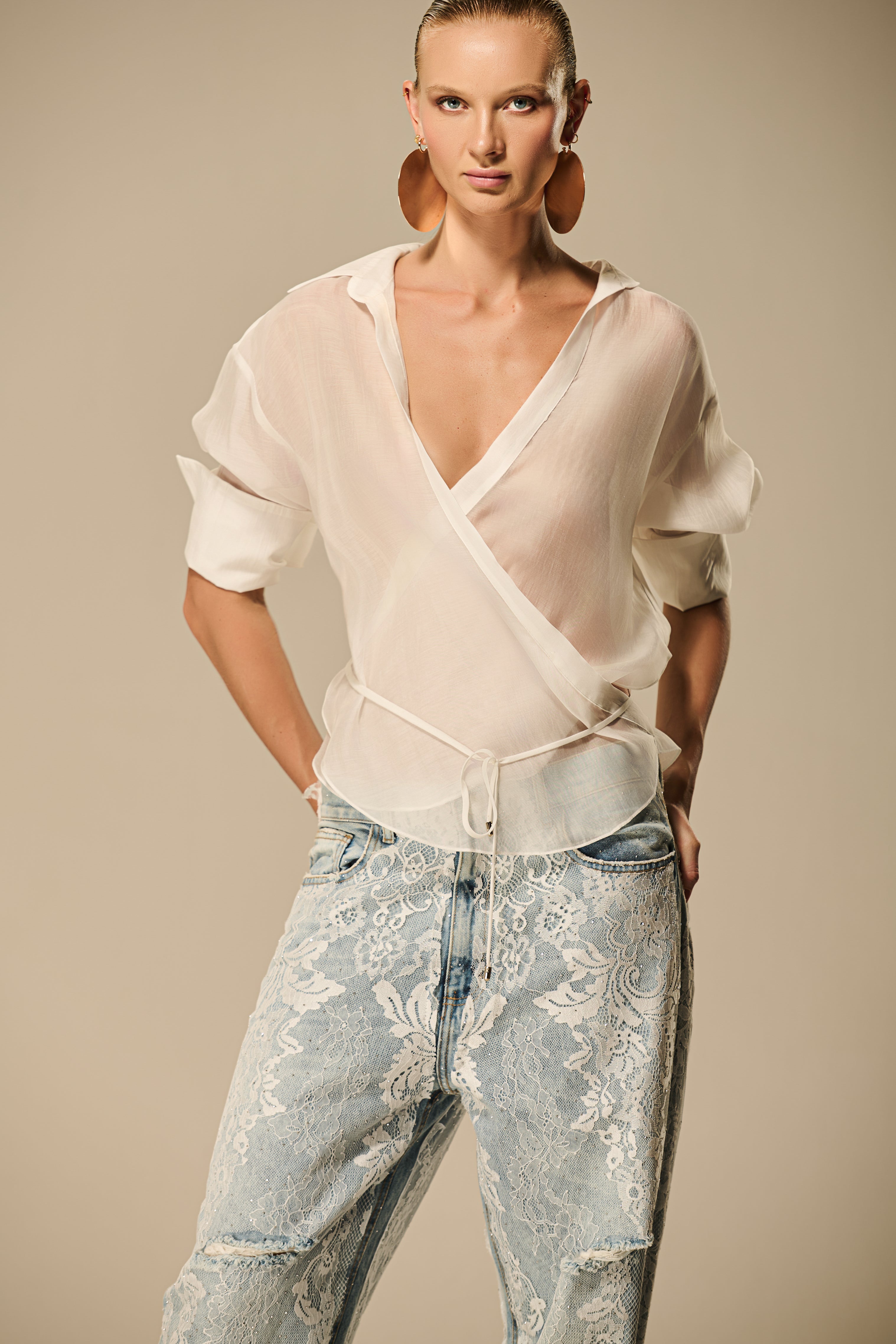 Lace Jeans