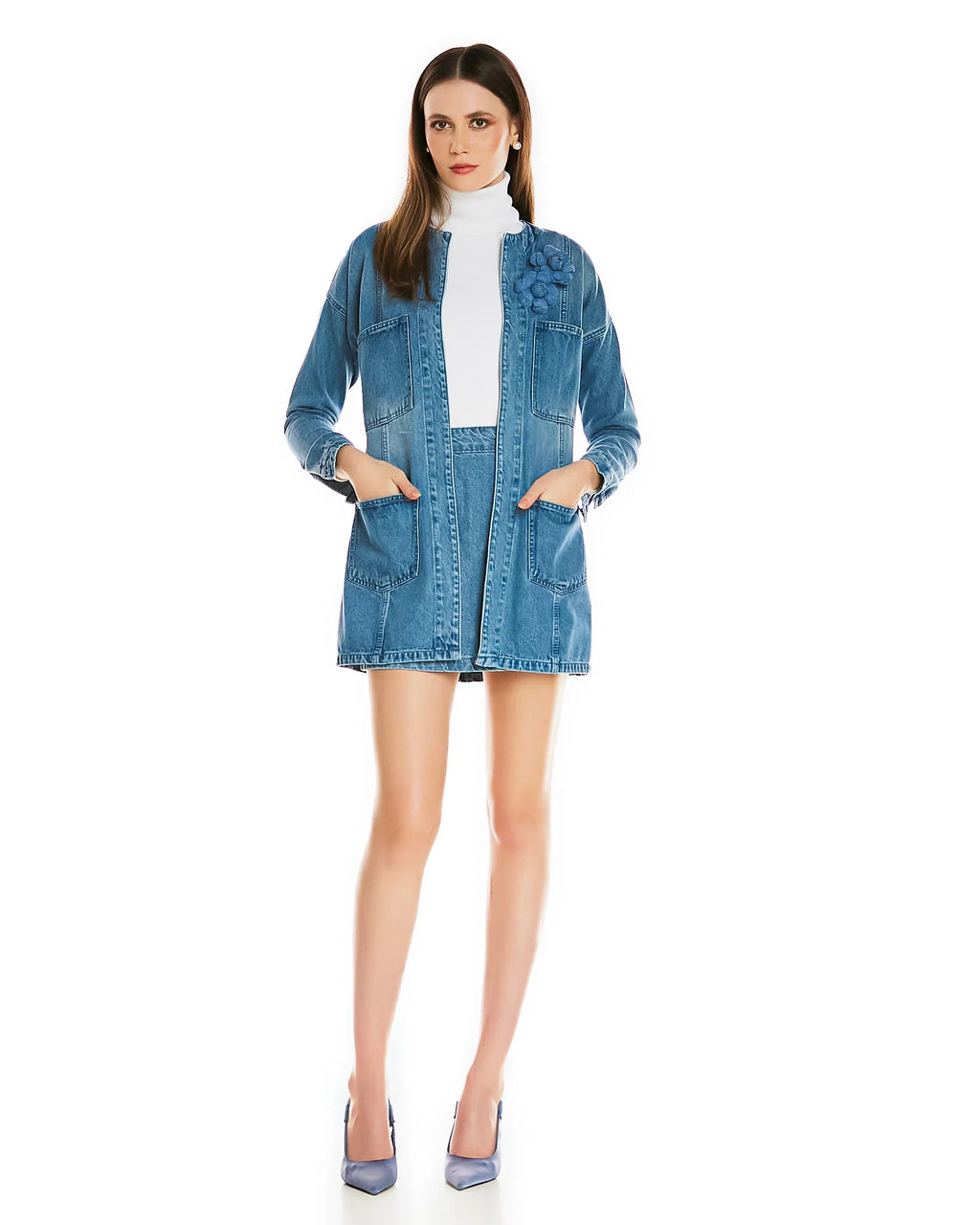 Denim Jacket + Skirt Set