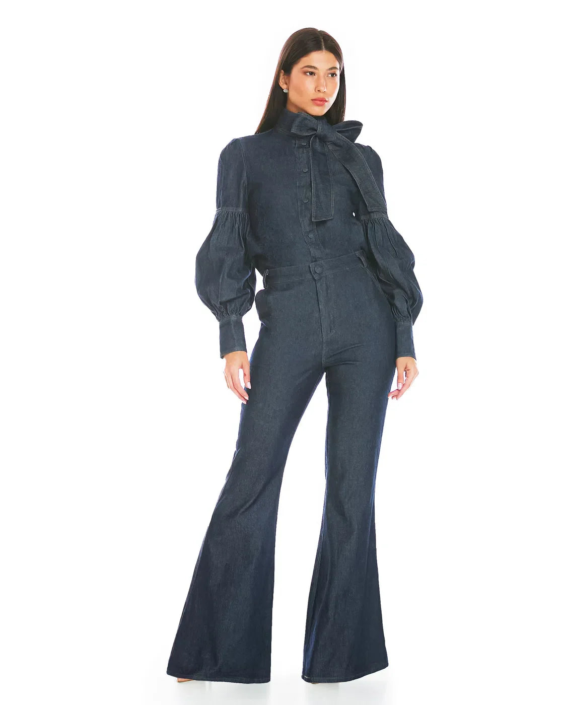 Anne Fernandes Bow Blouse+Pants Set