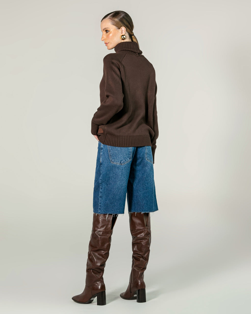 Straight Bermuda Jeans
