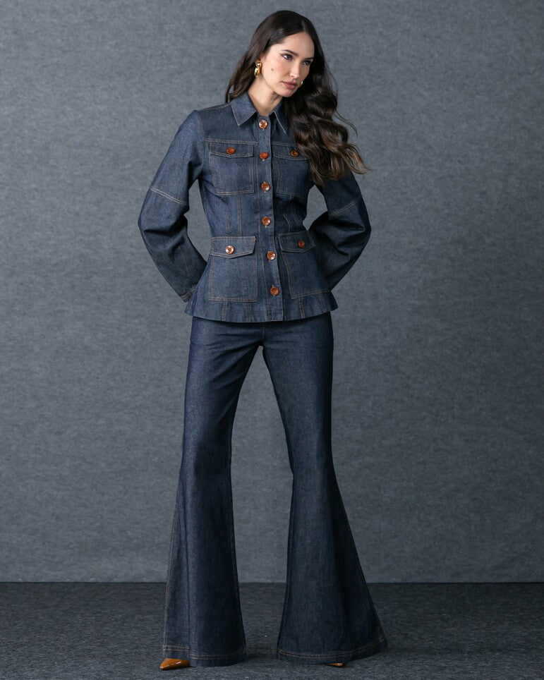 Jeans Shirt+Pants Set