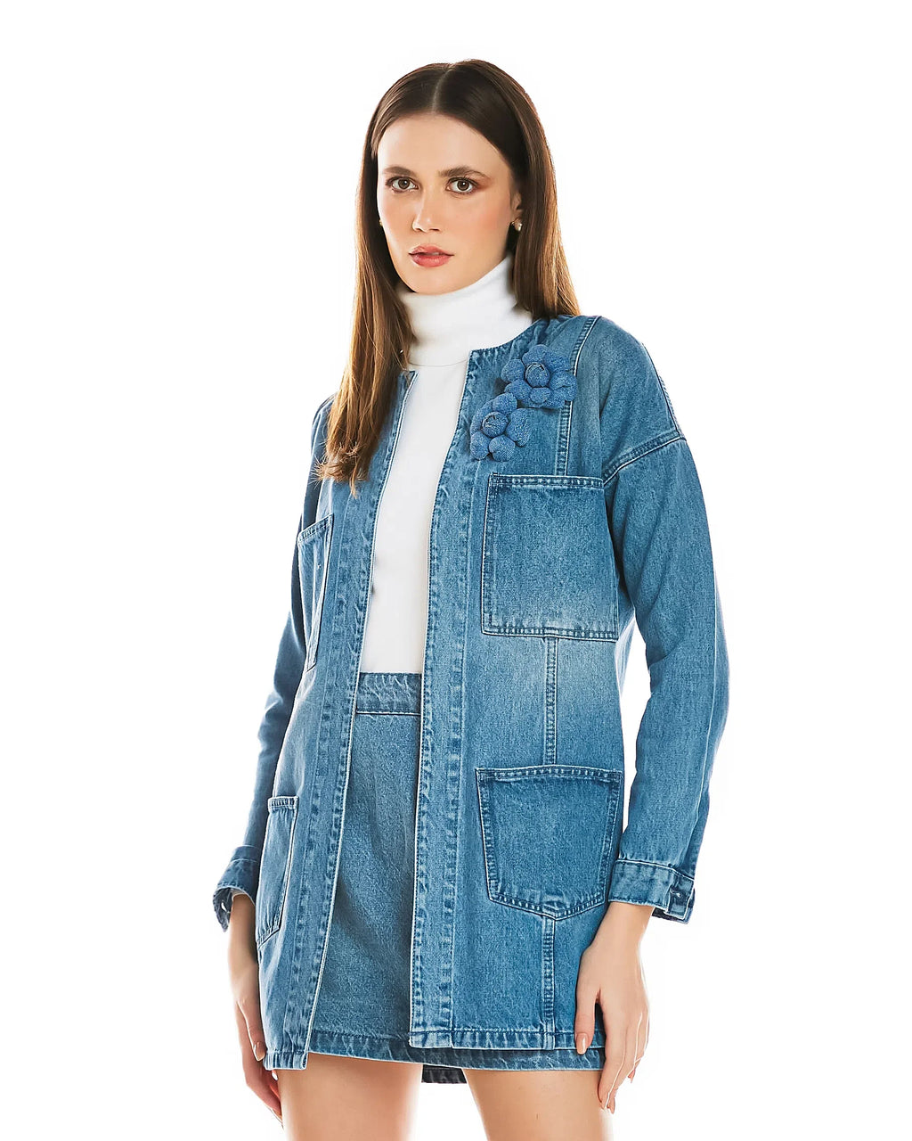 Denim Jacket + Skirt Set