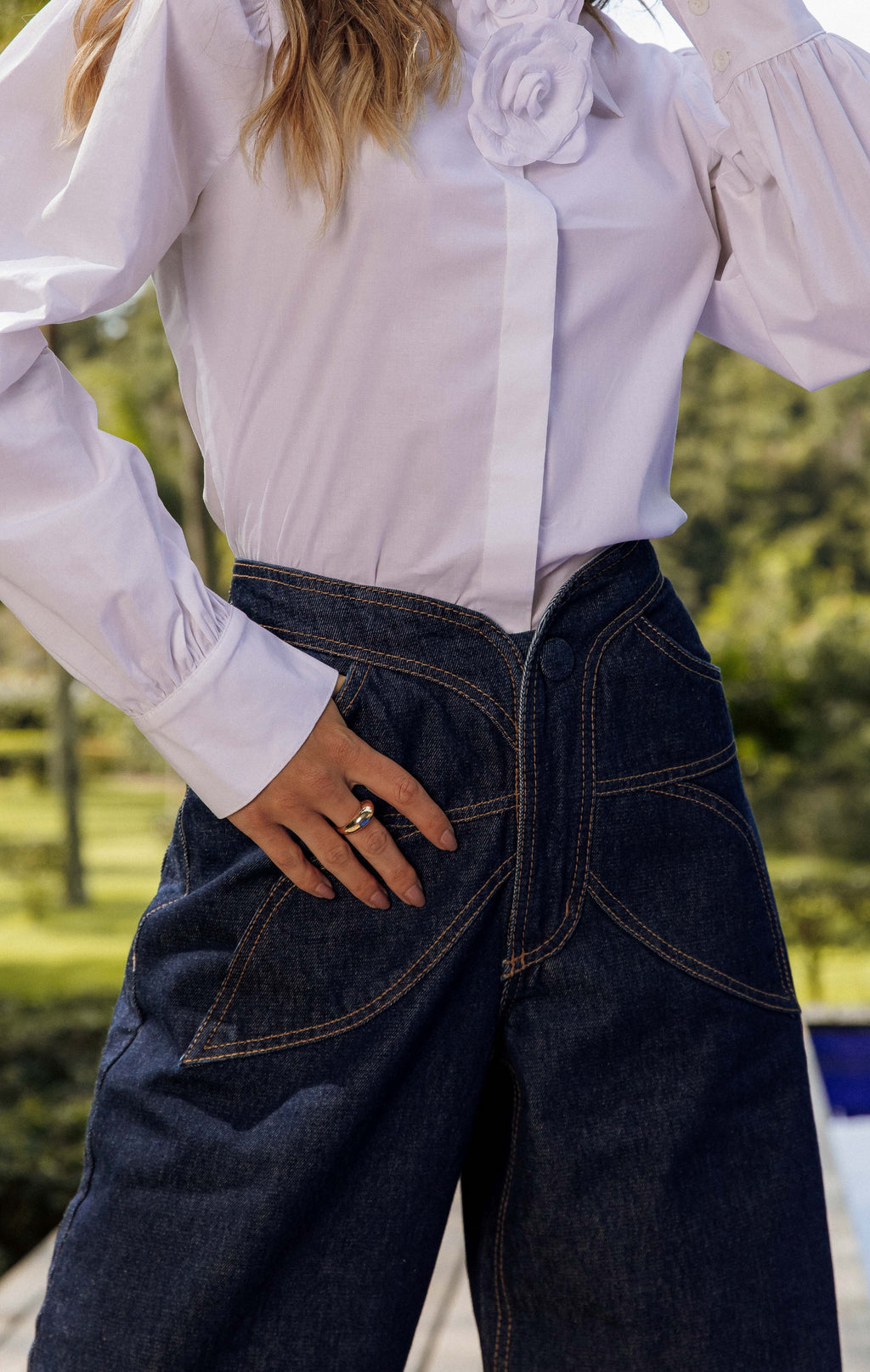 Anne Fernandes Butterfly Straight Trousers
