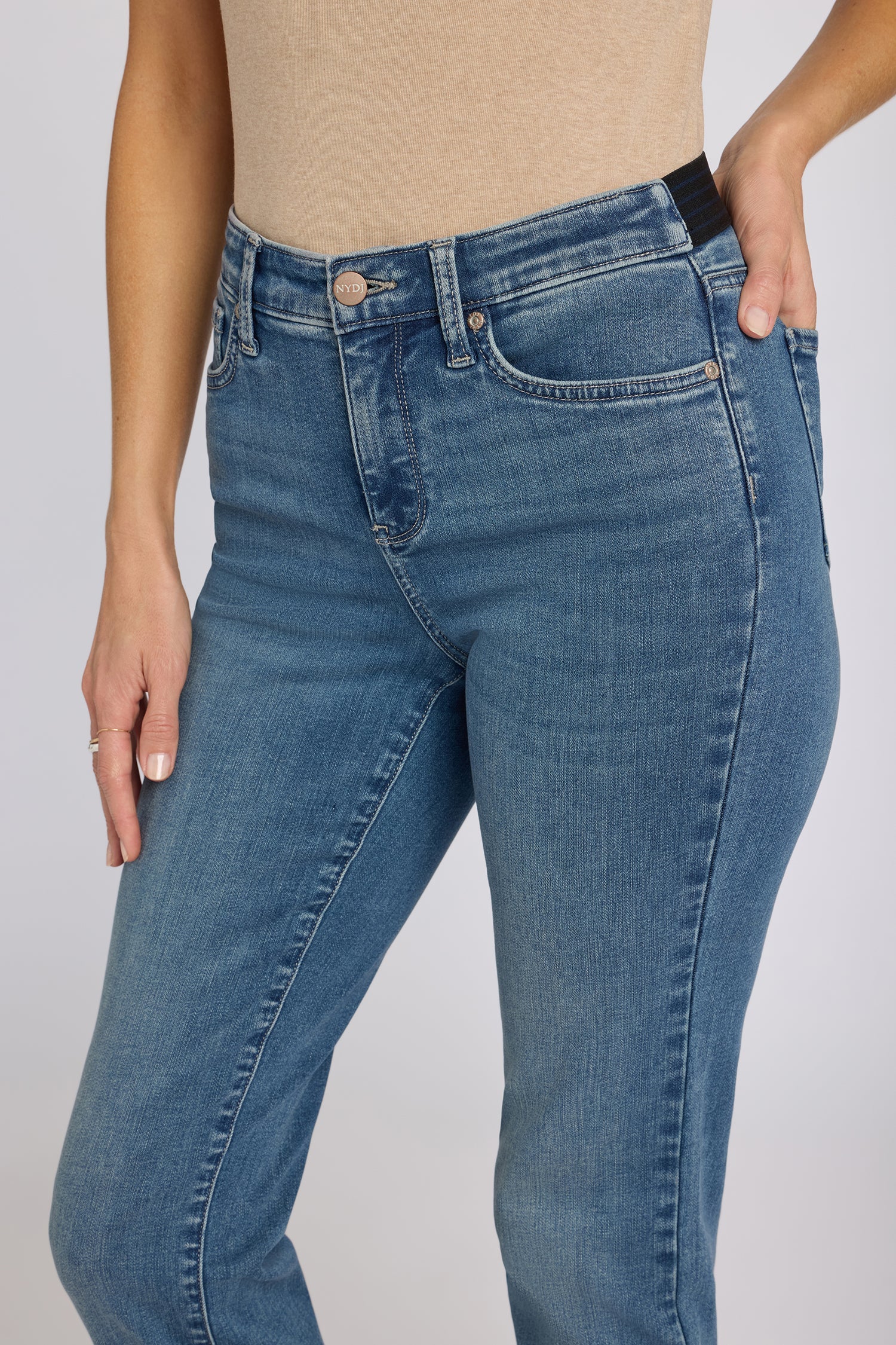 No Gapper™ Marilyn Straight Jeans - Breezy Palms