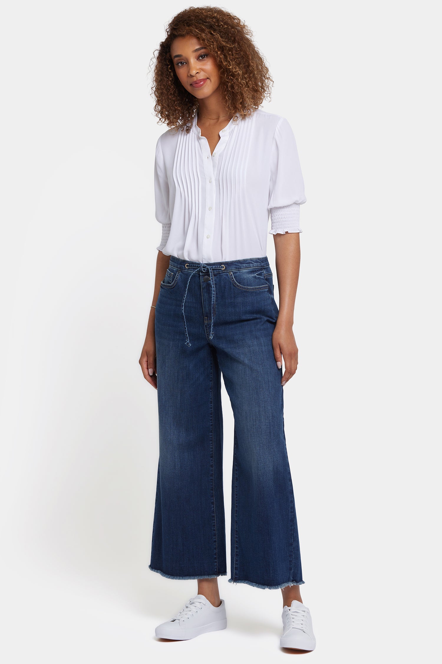 Cindi Relaxed Wide Leg Ankle Jeans - Rio Rapids
