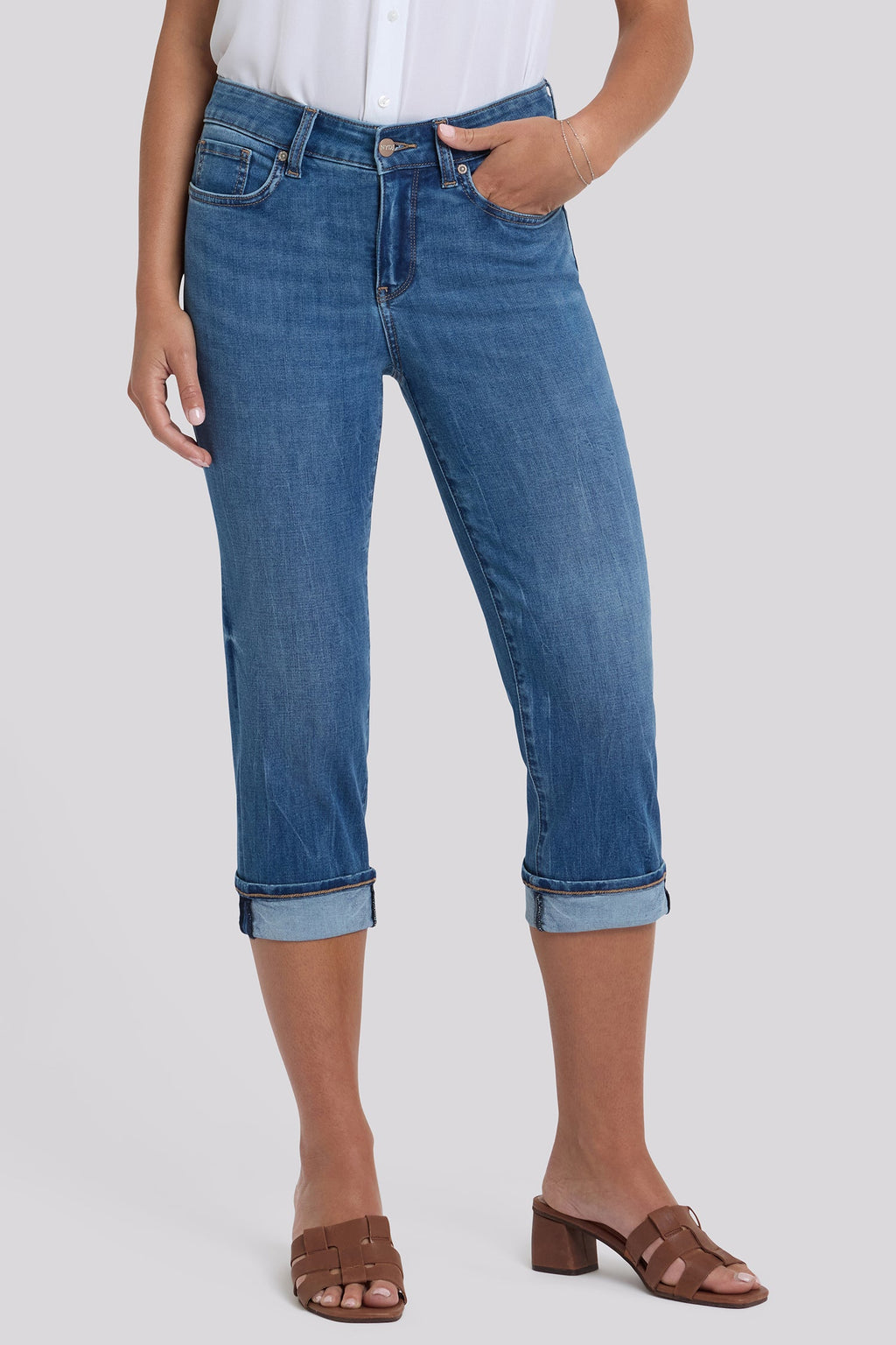 Marilyn Straight Crop Jeans - Wild River