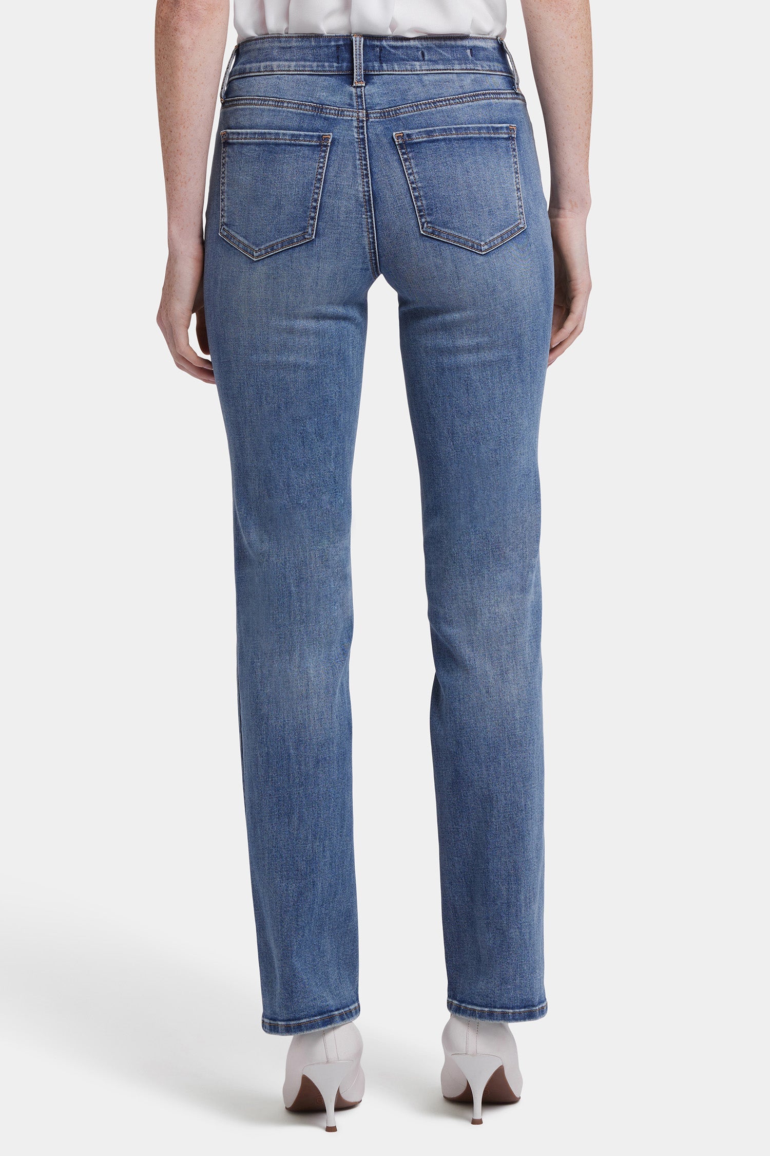 Marilyn Straight Jeans In Long Inseam - Majorca Bay