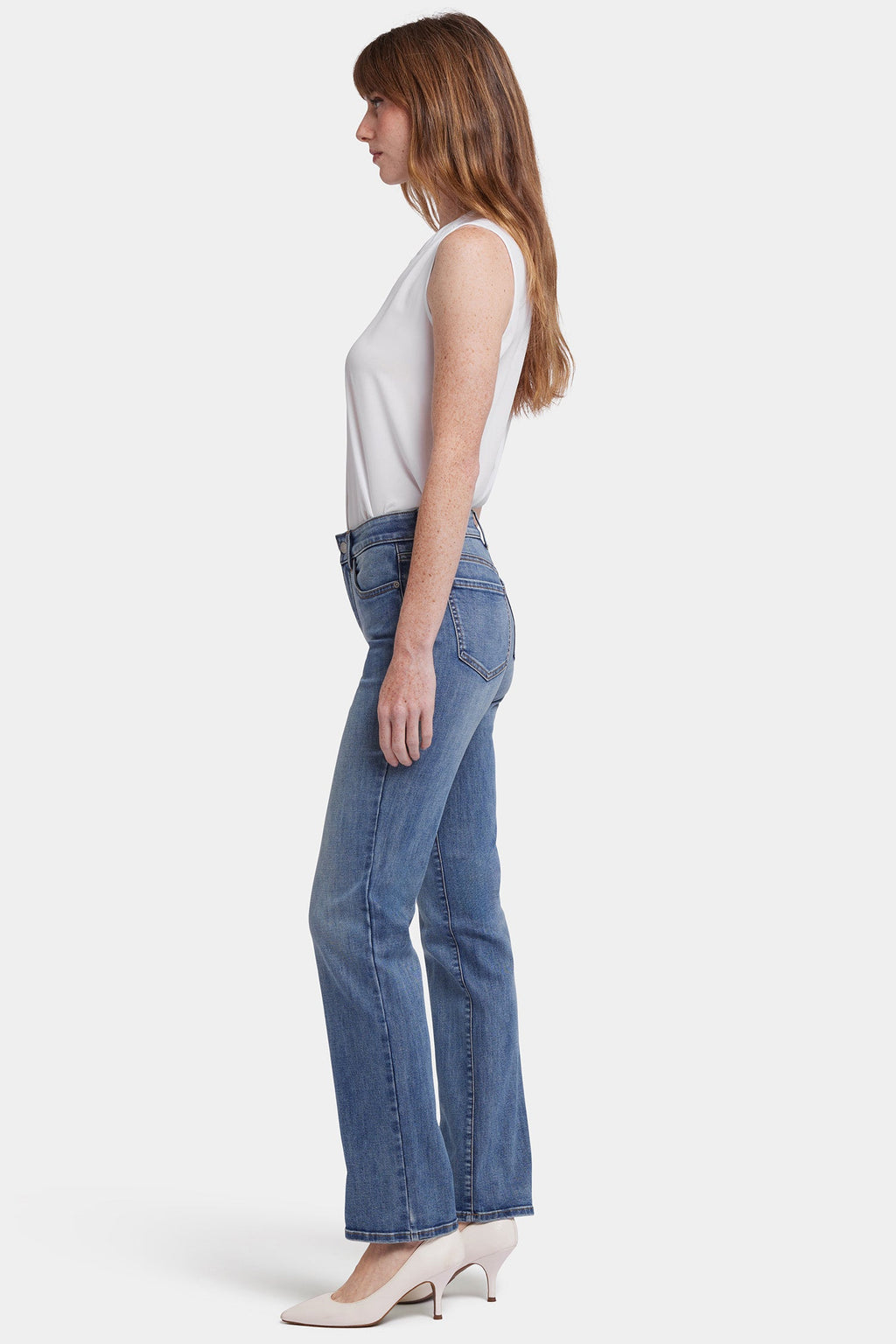 Marilyn Straight Jeans In Long Inseam - Majorca Bay