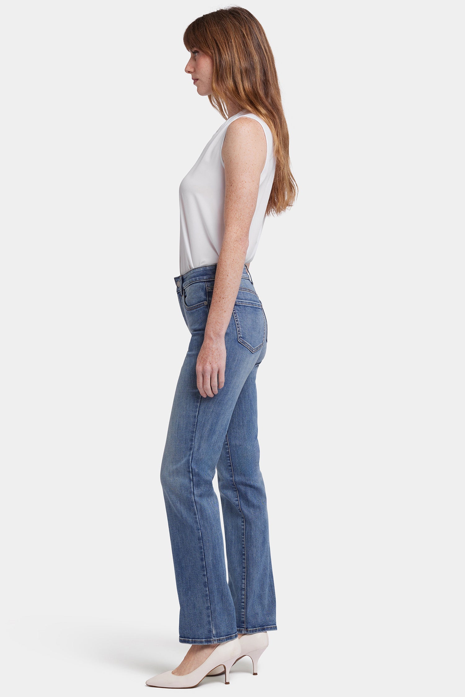 Marilyn Straight Jeans In Long Inseam - Majorca Bay