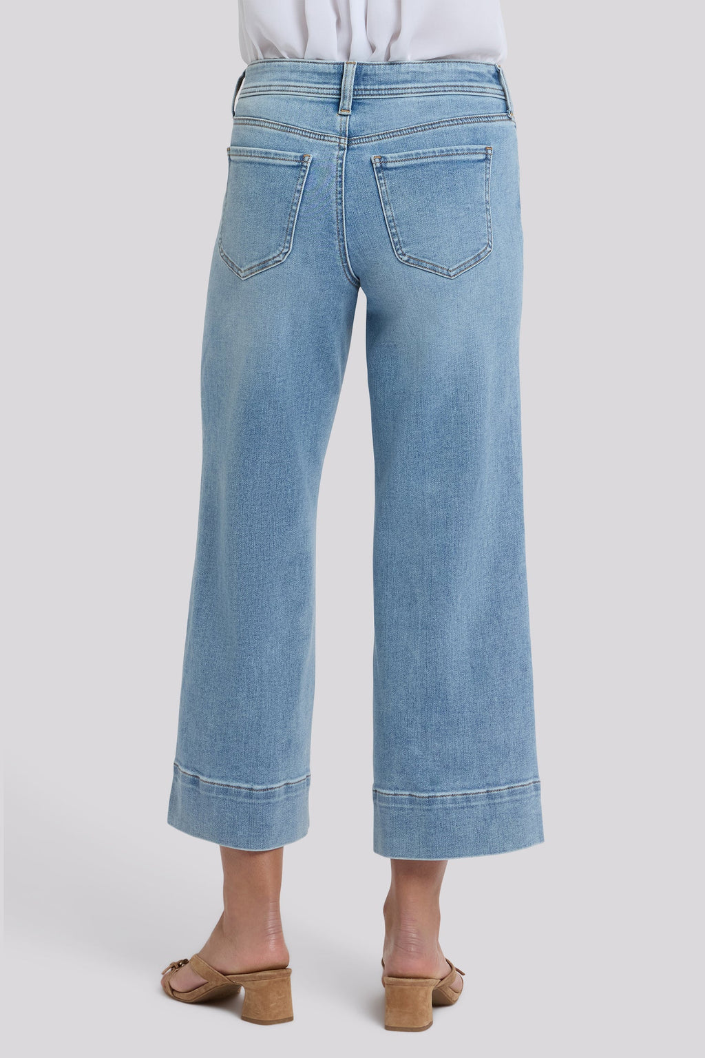 Teresa Wide Leg Ankle Jeans - Mist Springs