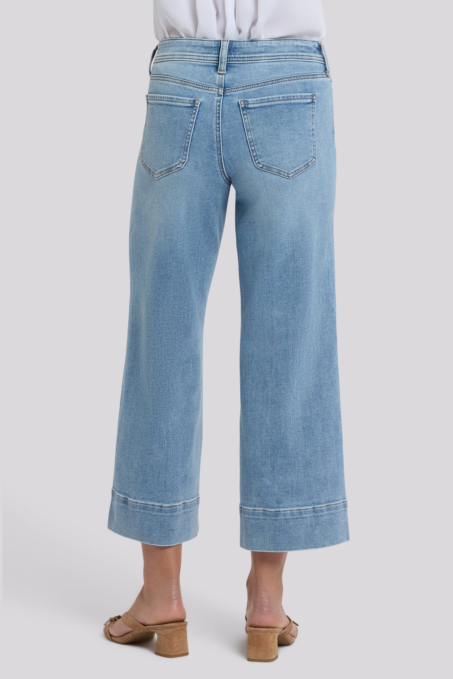 Teresa Wide Leg Ankle Jeans - Mist Springs