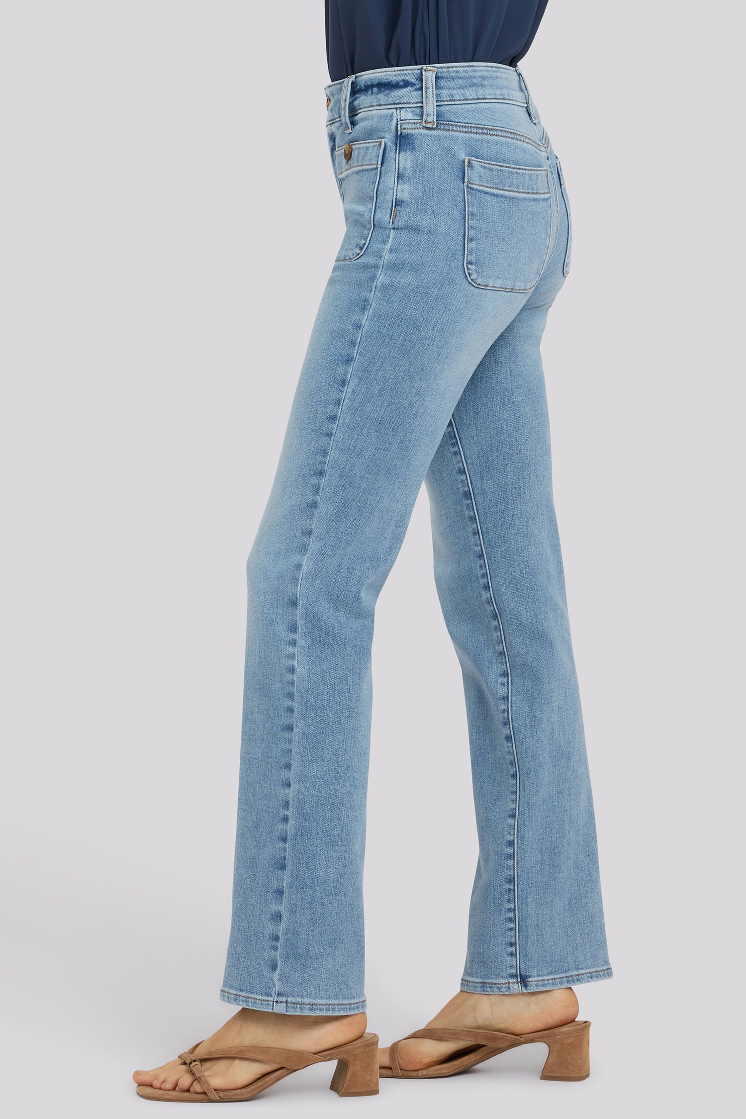 Marilyn Straight Jeans In Tall - Mist Springs