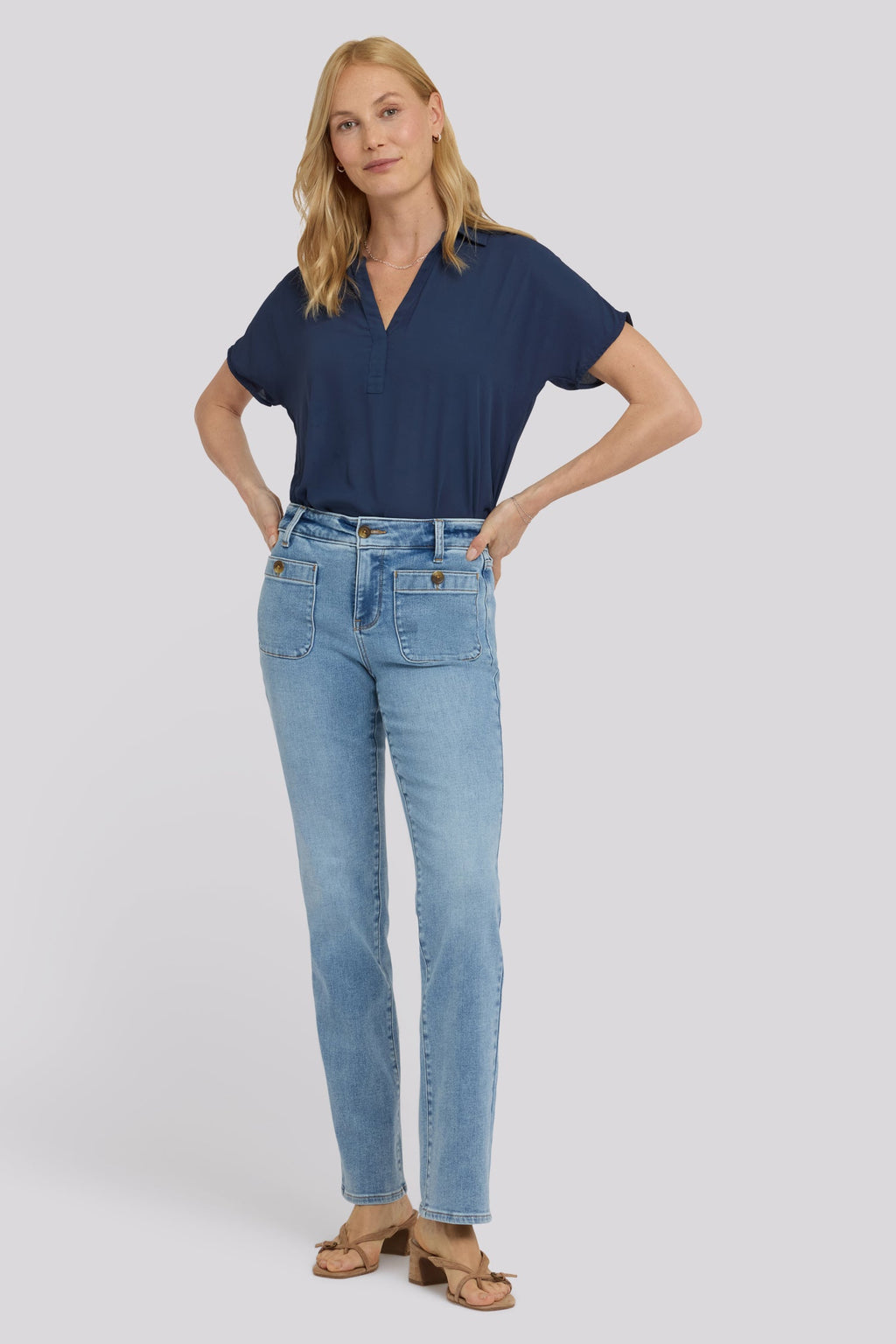 Marilyn Straight Jeans - Mist Springs