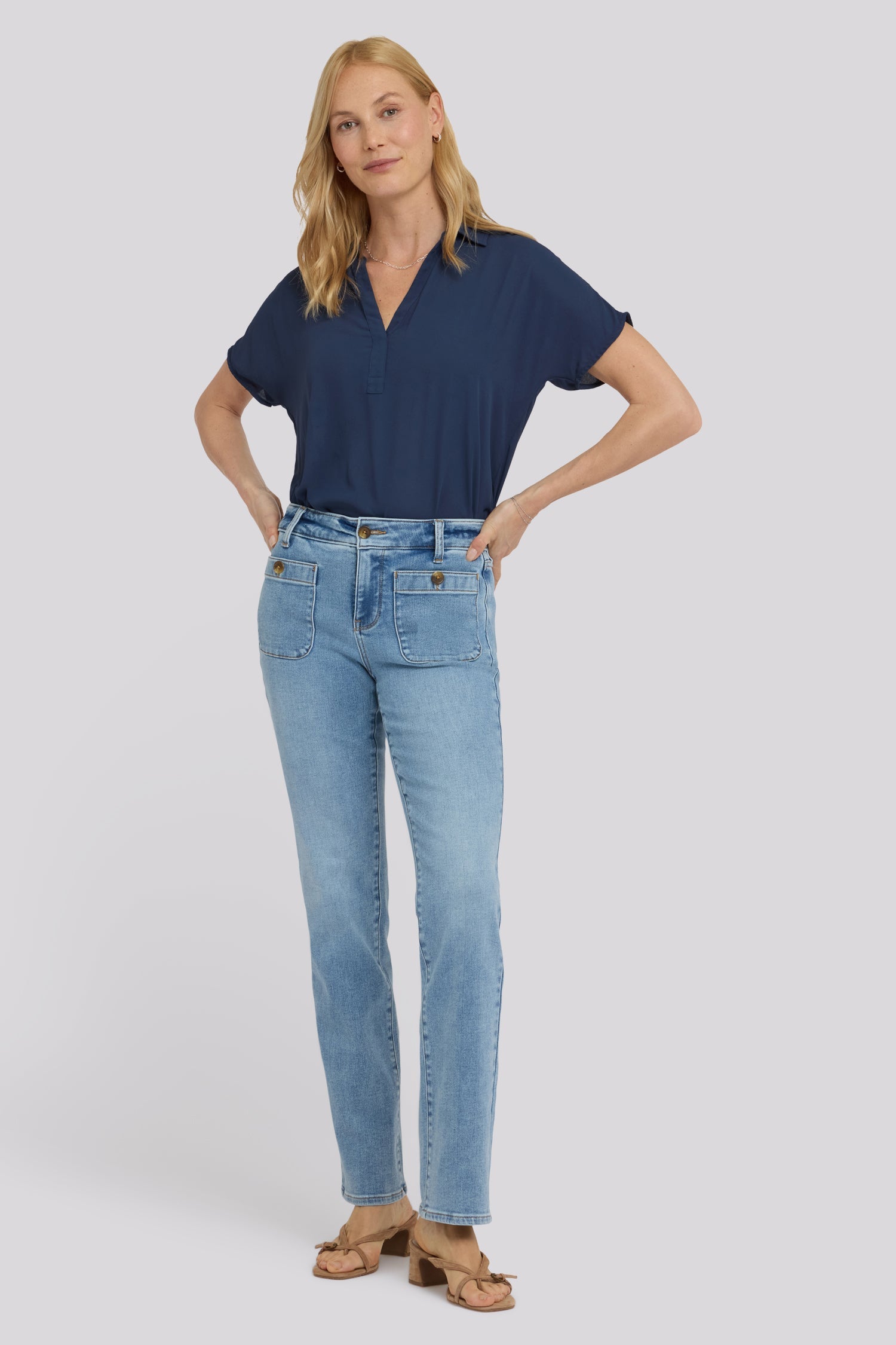 Marilyn Straight Jeans - Mist Springs