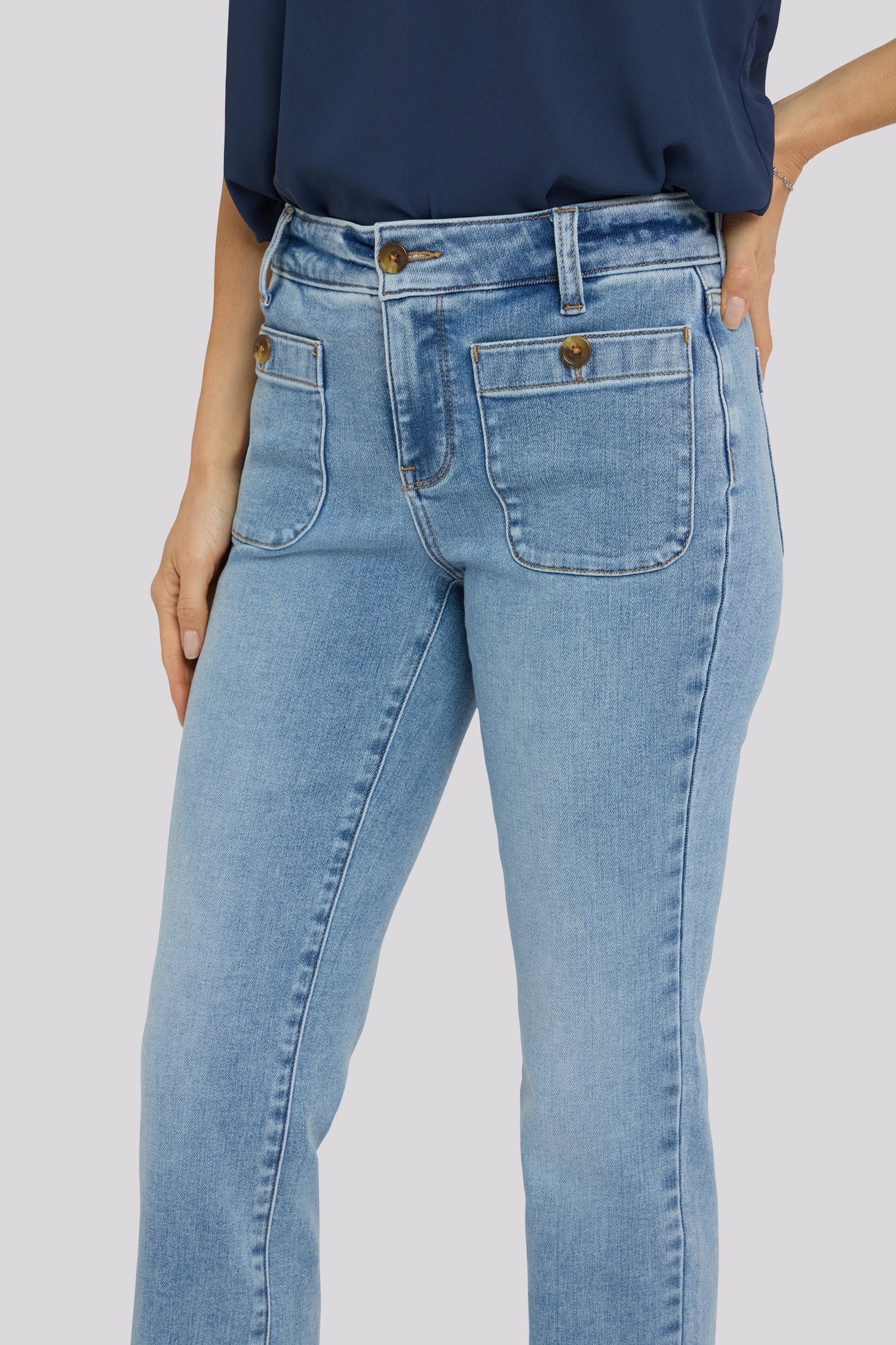 Marilyn Straight Jeans - Mist Springs