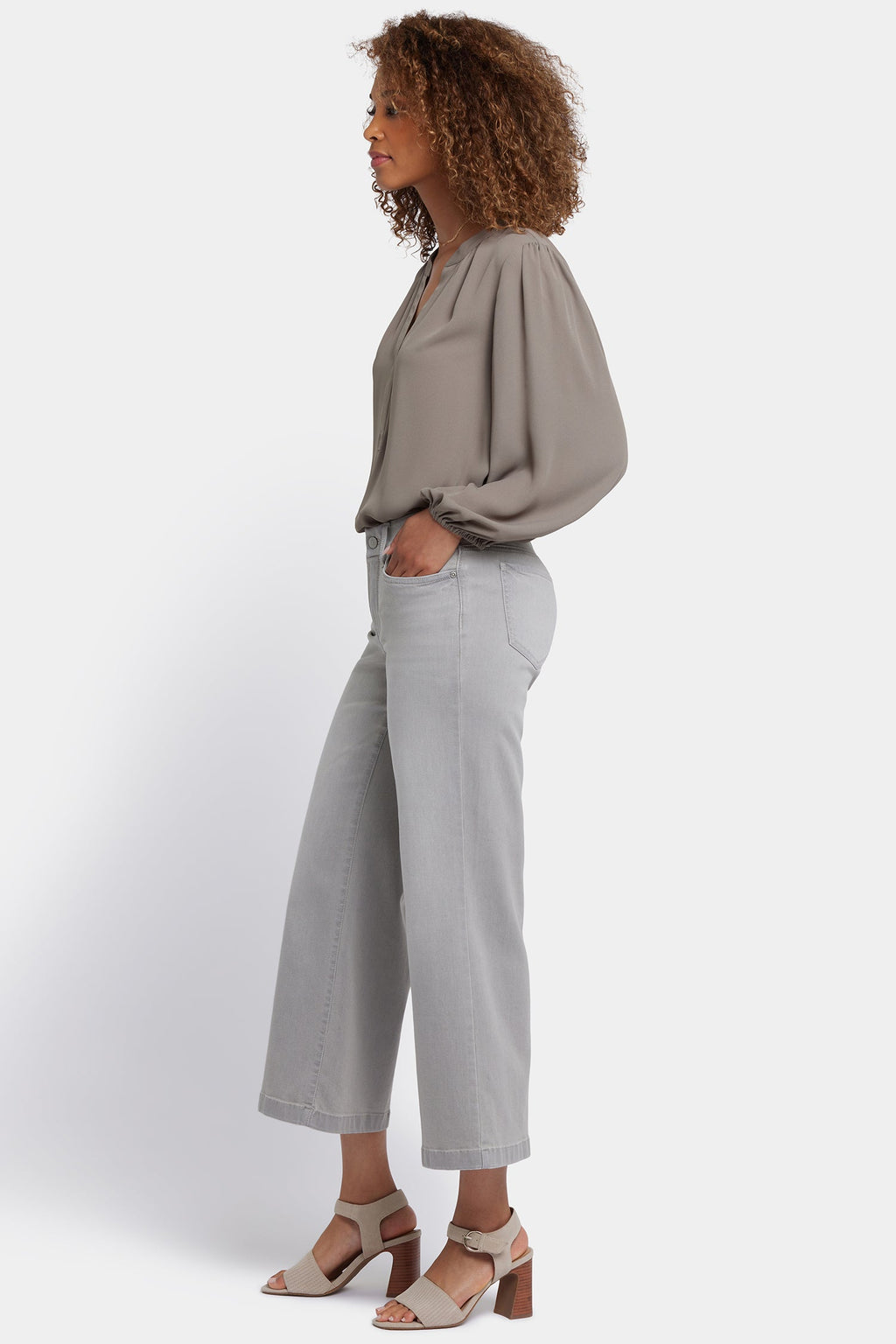 Waist-Match™ Teresa Wide Leg Ankle Jeans - Grenada Mist