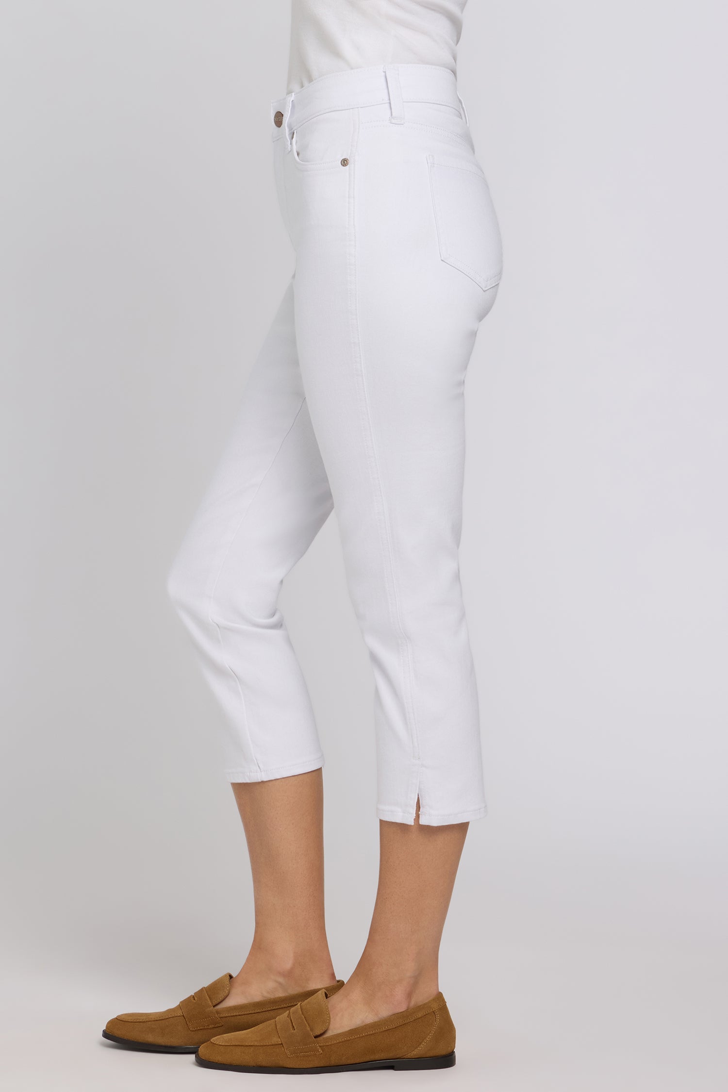 Chloe Capri Jeans - Optic White