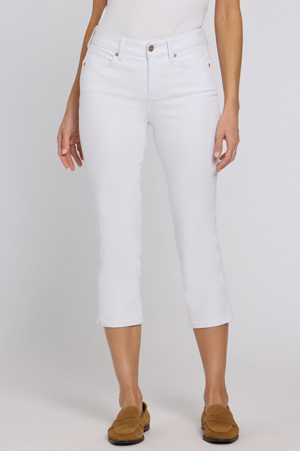Chloe Capri Jeans - Optic White