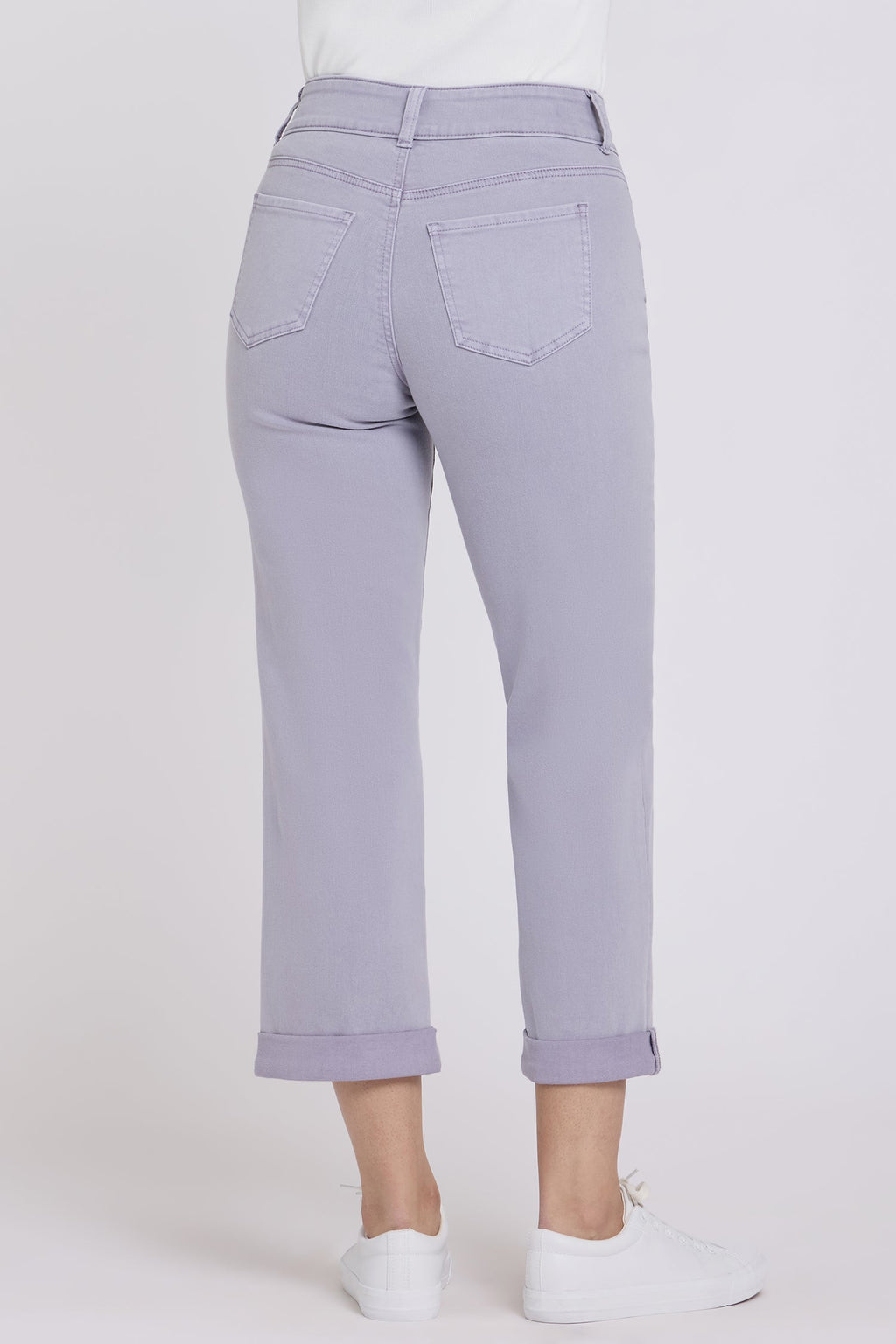 Bailey Relaxed Straight Crop Jeans - Vintage Lavender