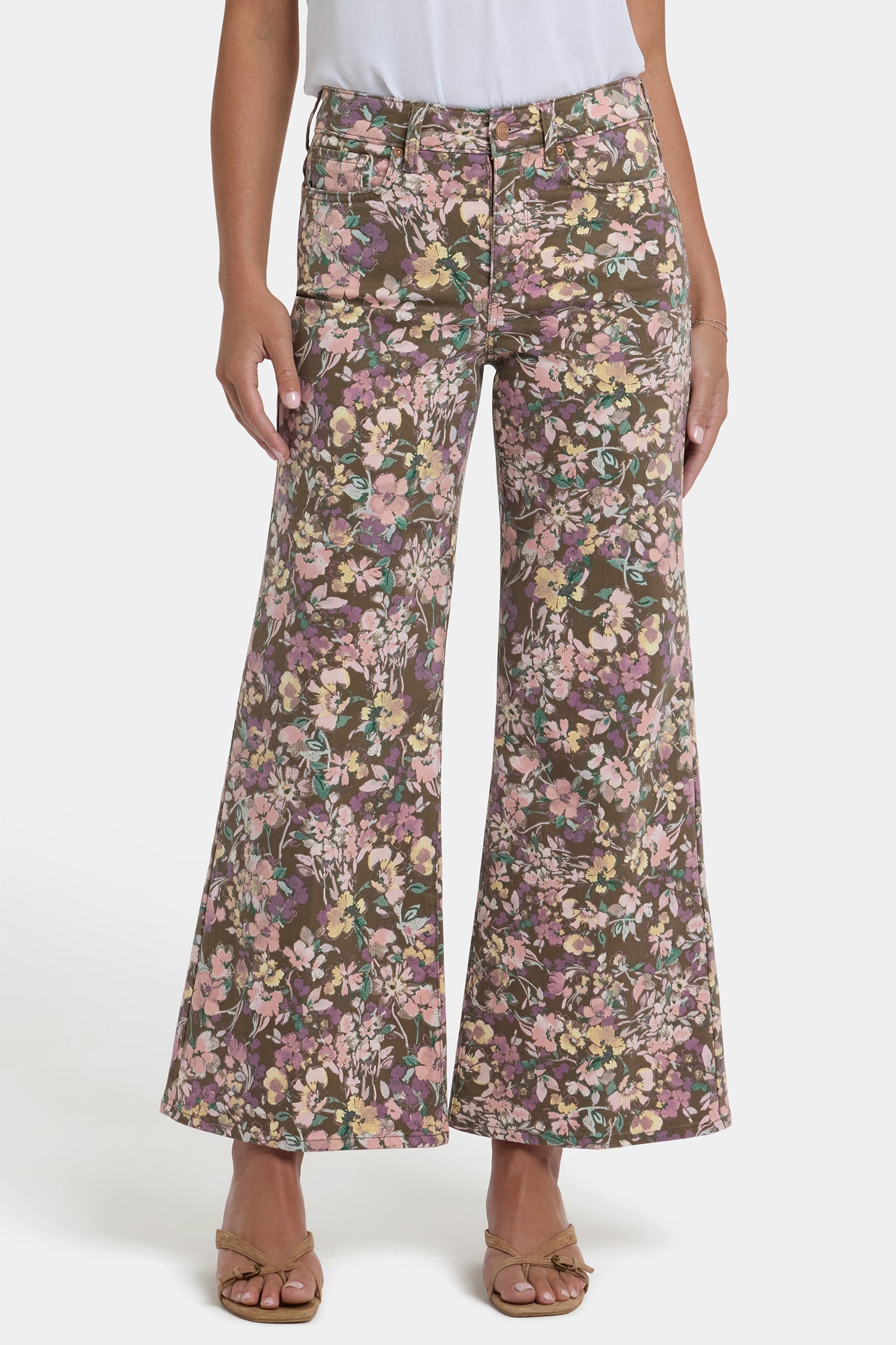 Mia Palazzo Ankle Jeans - Earth Blooms