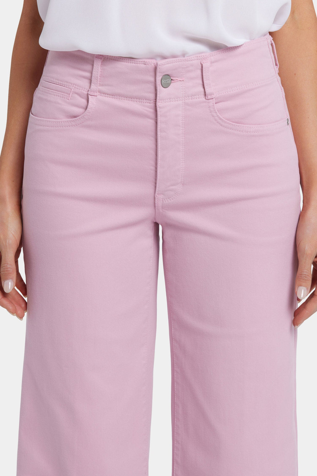 Brigitte Wide Leg Capri Jeans - Pink Nectar